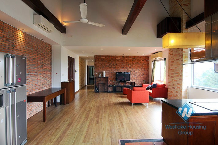 High floor apartment for rent in Tay Ho area, Ha Noi